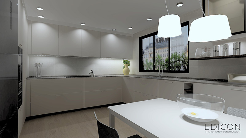 Showroom de cocinas dica con acabados minimalistas